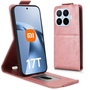 Flipcase Kunstleder F�r Xiaomi 17T Klapph�lle mit Kartenfach Pink