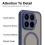 MagSafe Silikon f�r Xiaomi 17T Pro TPU Hybrid Kameraschutz Matt Blau