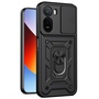 F�r Samsung Galaxy S26 Ultra Sliding Kamera TPU PC Ring H�lle Schwarz