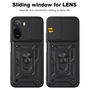 F�r Samsung Galaxy S26 Ultra Sliding Kamera TPU PC Ring H�lle Schwarz