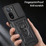 F�r Samsung Galaxy S26 Ultra Sliding Kamera TPU PC Ring H�lle Schwarz