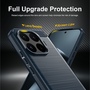 f�r Xiaomi 17T Pro Carbon Design Brushed Design TPU Blau