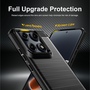 f�r Motorola Edge 70 Pro 5G Carbon Design Brushed Design TPU Schwarz