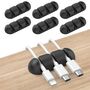 6x Universal Kabel Halterung 3-Holes Cable Clip Silikon Lade Zubeh�r 