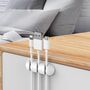 6x Universal Kabel Halterung 3-Holes Cable Clip Silikon Lade Zubeh�r 