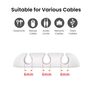 6x Universal Kabel Halterung 3-Holes Cable Clip Silikon Lade Zubeh�r 