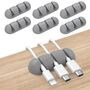 6x Universal Kabel Halterung 3-Holes Cable Clip Silikon Lade Zubeh�r 