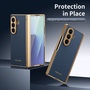Klapph�lle + H9 Display Glas Samsung Galaxy Z Fold8 Ultra 5G Blau
