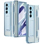 Klapph�lle + H9 Display Glas Samsung Galaxy Z Fold8 Ultra 5G Blau