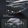 Magnetisch Metall f�r Sony Xperia 10 VIII Full Schutz Hartglas Schwarz