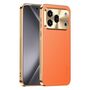 Linsenschutz f�r Honor 600 Pro Kunstleder Sto�fest Premium Orange