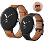 F�r Google Pixel Watch 4 / 3 41mm Faser-Leder Ersatz Armband Braun