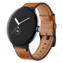 F�r Google Pixel Watch 4 / 3 41mm Faser-Leder Ersatz Armband Braun