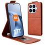 Flipcase Kunstleder Xiaomi 17T Pro Klapph�lle mit Kartenfach Braun