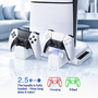 PS5 Ladestation Cooling Dock mit 3-Speed Fan Dual Controller Zubeh�r
