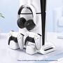 PS5 Ladestation Cooling Dock mit 3-Speed Fan Dual Controller Zubeh�r
