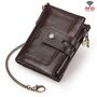 Leder Geldb�rse RFID Tri-Fold Doppel Rei�verschluss Geld Portemonnaie