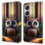 Kunstleder f�r Xiaomi Redmi A7 4G Cover Wallet Print Eule Braun