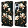 Kunstleder f�r Xiaomi Redmi A7 4G Cover Wallet Magnolie Wei�