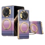 MagSafe Drehkippst�nder Muster f�r Honor Magic V5 5G Kunstleder Lila