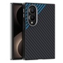 Carbon Optik Kameraschutz PC TPU f�r Samsung Galaxy Z Fold8 5G Blau