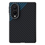 Carbon Optik Kameraschutz PC TPU f�r Samsung Galaxy Z Fold8 5G Blau