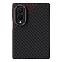 Carbon Optik Kameraschutz PC TPU f�r Samsung Galaxy Z Fold8 5G Rot