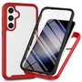 360 Grad Samsung Galaxy S26 FE / S25 FE Folie & Kameraschutz Rot
