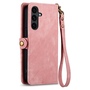 Wallet Klapp Tasche f�r Samsung Galaxy S26 FE Kunstleder Zipper Rosa