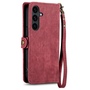 Wallet Klapp Tasche f�r Samsung Galaxy S26 FE Kunstleder Zipper Rot