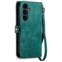 Wallet Klapp Tasche f�r Samsung Galaxy S26 FE Kunstleder Zipper Gr�n