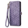 Wallet Klapp Tasche f�r Samsung Galaxy S26 FE Kunstleder Zipper Lila
