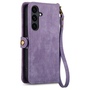 Wallet Klapp Tasche f�r Samsung Galaxy S26 FE Kunstleder Zipper Lila