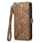 Wallet Klapp Tasche f�r Samsung Galaxy S26 FE Kunstleder Zipper Braun