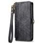 Wallet Klapp Tasche Samsung Galaxy S26 FE Kunstleder Zipper Schwarz