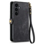 Wallet Klapp Tasche Samsung Galaxy S26 FE Kunstleder Zipper Schwarz