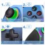X9 Wireless Controller PC Switch PS4 X9 RGB 2.4G Blau