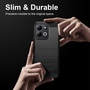 Silikon f�r Xiaomi Redmi 17 4G / 5G Carbon Design Design TPU Schwarz