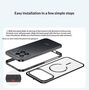 Metall Snap Rahmen Xiaomi Poco F9 Ultra 5G Magnetisches Matt Schwarz